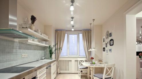 Кухня без верхних навесных шкафов: особенности, преимущества, фото в интерьере Угловая кухня без навесных шкафов