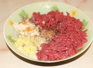 Мляно месо за говеждо и свинско котлети: рецепта със снимка